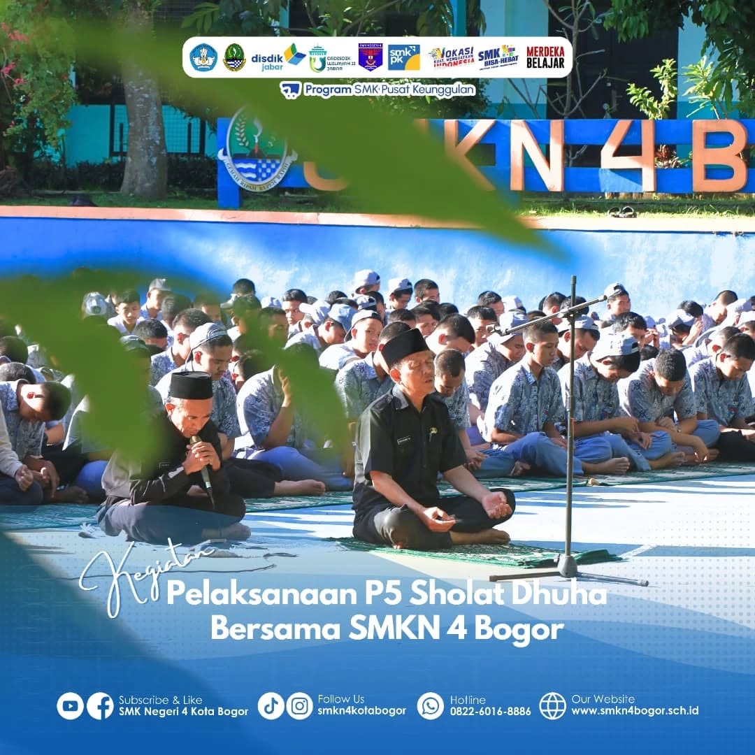 SMKN 4 Bogor Laksanakan P5 Shalat Dhuha Berjamaah